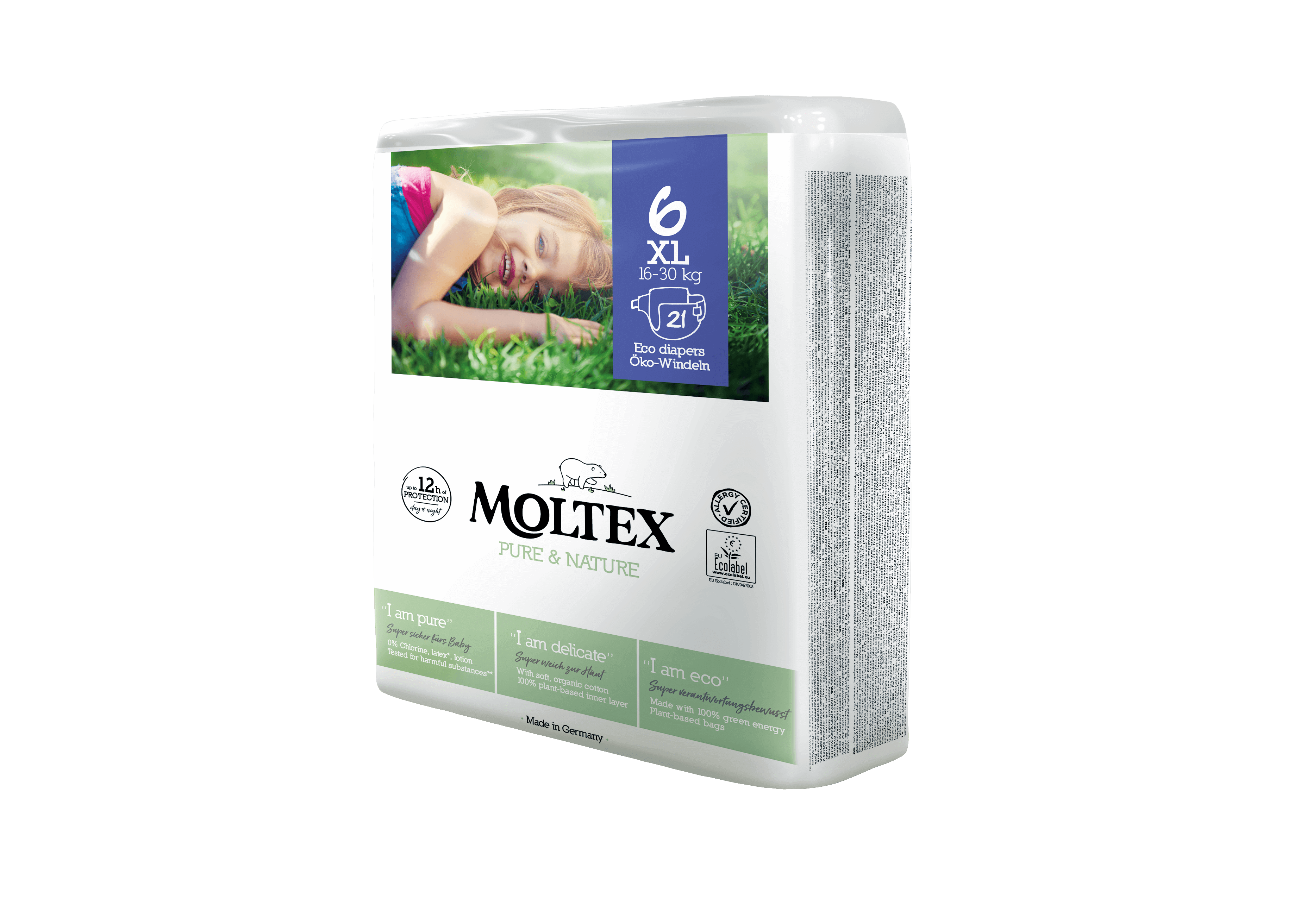 Moltex pure & nature XL no6 16-30kg 21 τεμαχίω