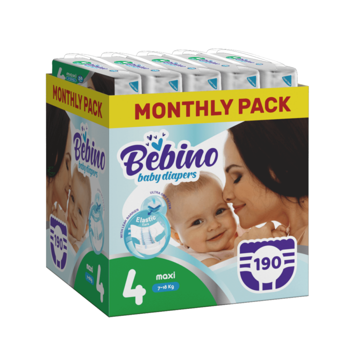 Bebino παιδικες πανες maxi no4 7-18 kg 38 τμχ